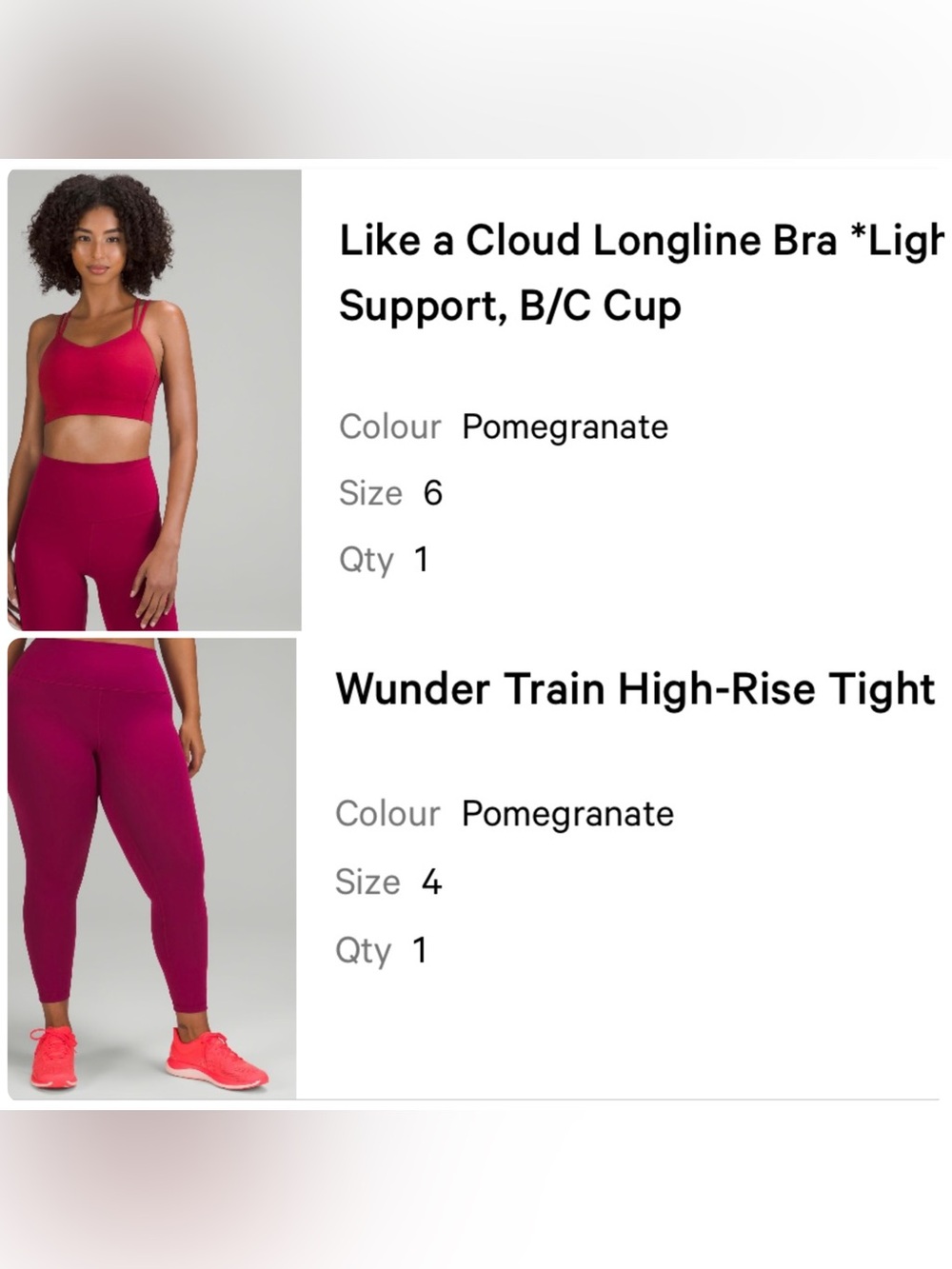 Lululemon Wunder Train high rise tight size 4